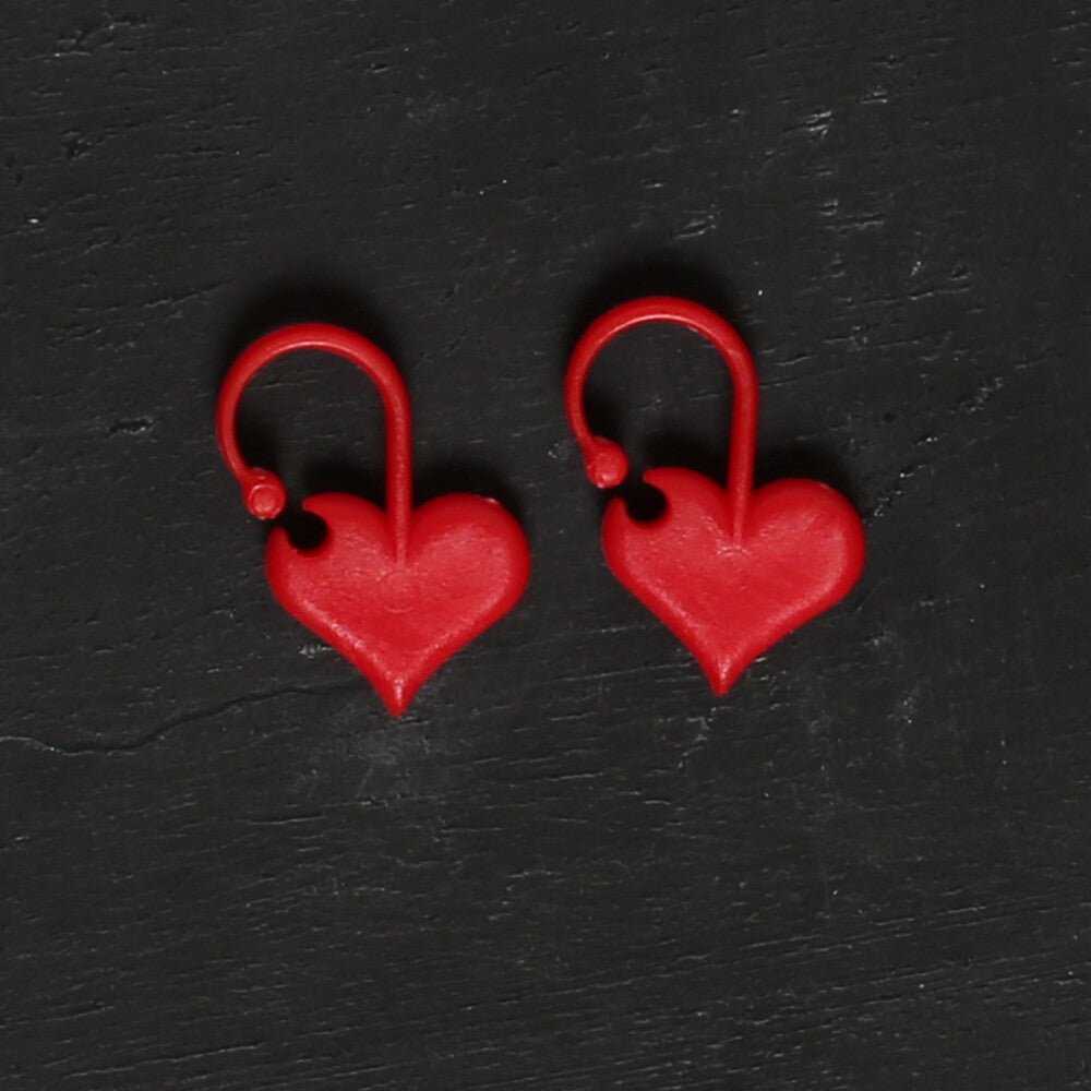 2 Adet Addi Kalp Şeklinde İlmek Belirleyici - Hobium